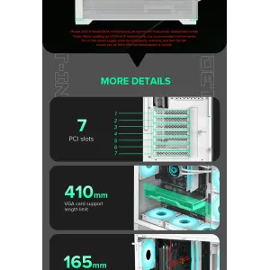 Корпус GAMEMAX комп'ютерний Midi ATX без блока живлення, E-ATX, ATX, M-ATX, ITX, Tempered Glass, Mesh Vista AW UA