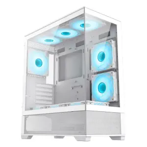 Корпус GAMEMAX комп'ютерний Midi ATX без блока живлення, E-ATX, ATX, M-ATX, ITX, Tempered Glass, Mesh Vista AW UA