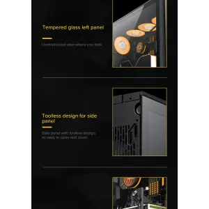 Корпус GAMEMAX Tower E-ATX без блока живлення , закалене с клоE-ATX,ATX, M-ATX,ITX, Tempered Glass,Mesh,USB2. Leader TG UA