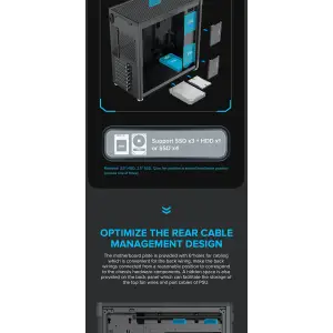 Корпус GAMEMAX Tower ATX без блока живлення DTX,Mini-ITX USB3.0x1,Type-C , Combo audio MeshBox PRO BK UA