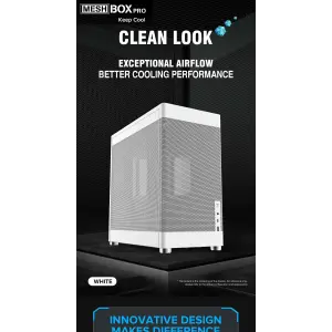 Корпус GAMEMAX Tower ATX без блока живлення DTX,Mini-ITX USB3.0x1,Type-C , Combo audio MeshBox PRO WT UA