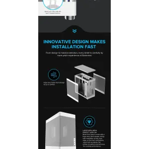 Корпус GAMEMAX Tower ATX без блока живлення DTX,Mini-ITX USB3.0x1,Type-C , Combo audio MeshBox PRO WT UA