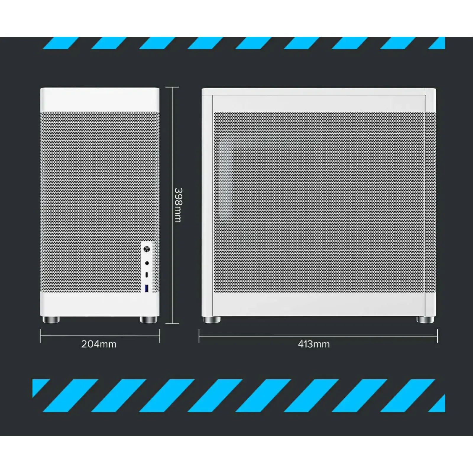 Корпус GAMEMAX Tower ATX без блока живлення DTX,Mini-ITX USB3.0x1,Type-C , Combo audio MeshBox PRO WT UA