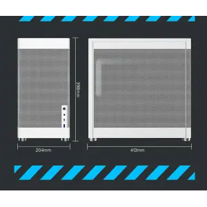 Корпус GAMEMAX Tower ATX без блока живлення DTX,Mini-ITX USB3.0x1,Type-C , Combo audio MeshBox PRO WT UA