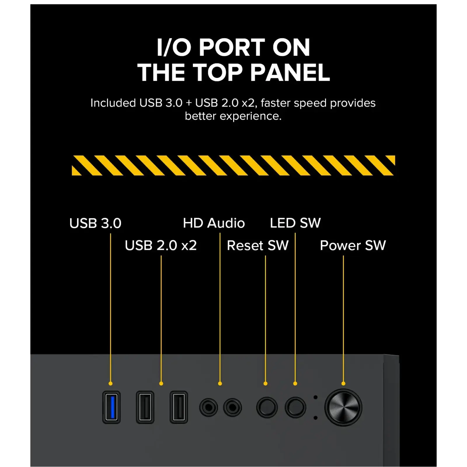 Корпус GAMEMAX Micro-ATX без блока живлення, , загартоване скло, USB2.0x2, USB 3.0x1 Infinity Mini Black UA