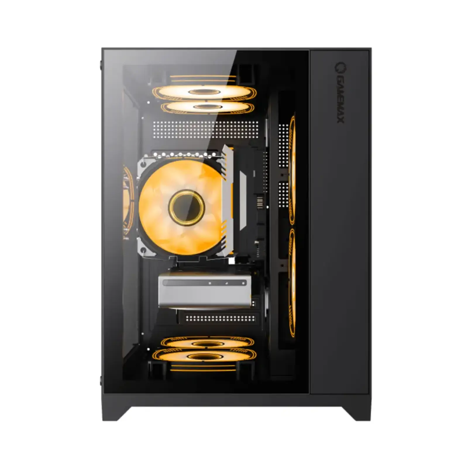 Корпус GAMEMAX Micro-ATX без блока живлення, , загартоване скло, USB2.0x2, USB 3.0x1 Infinity Mini Black UA