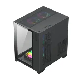 Корпус GAMEMAX Micro-ATX без блока живлення, , загартоване скло, USB2.0x2, USB 3.0x1 Infinity Mini Black UA