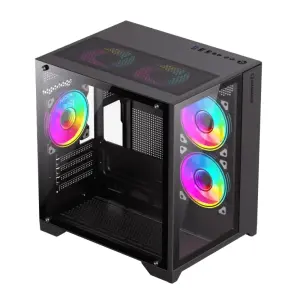 Корпус GAMEMAX Micro-ATX без блока живлення, , загартоване скло, USB2.0x2, USB 3.0x1 Infinity Mini Black UA