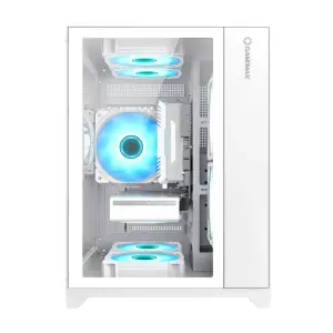 Корпус GAMEMAX Micro-ATX без блока живлення, , загартоване скло, USB2.0x2, USB 3.0x1 Infinity Mini White UA
