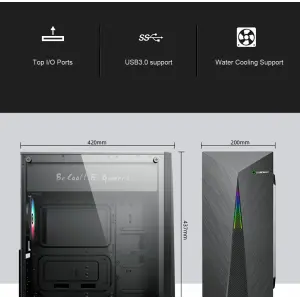 Корпус GAMEMAX ATX без блока живлення Nova N6 UA