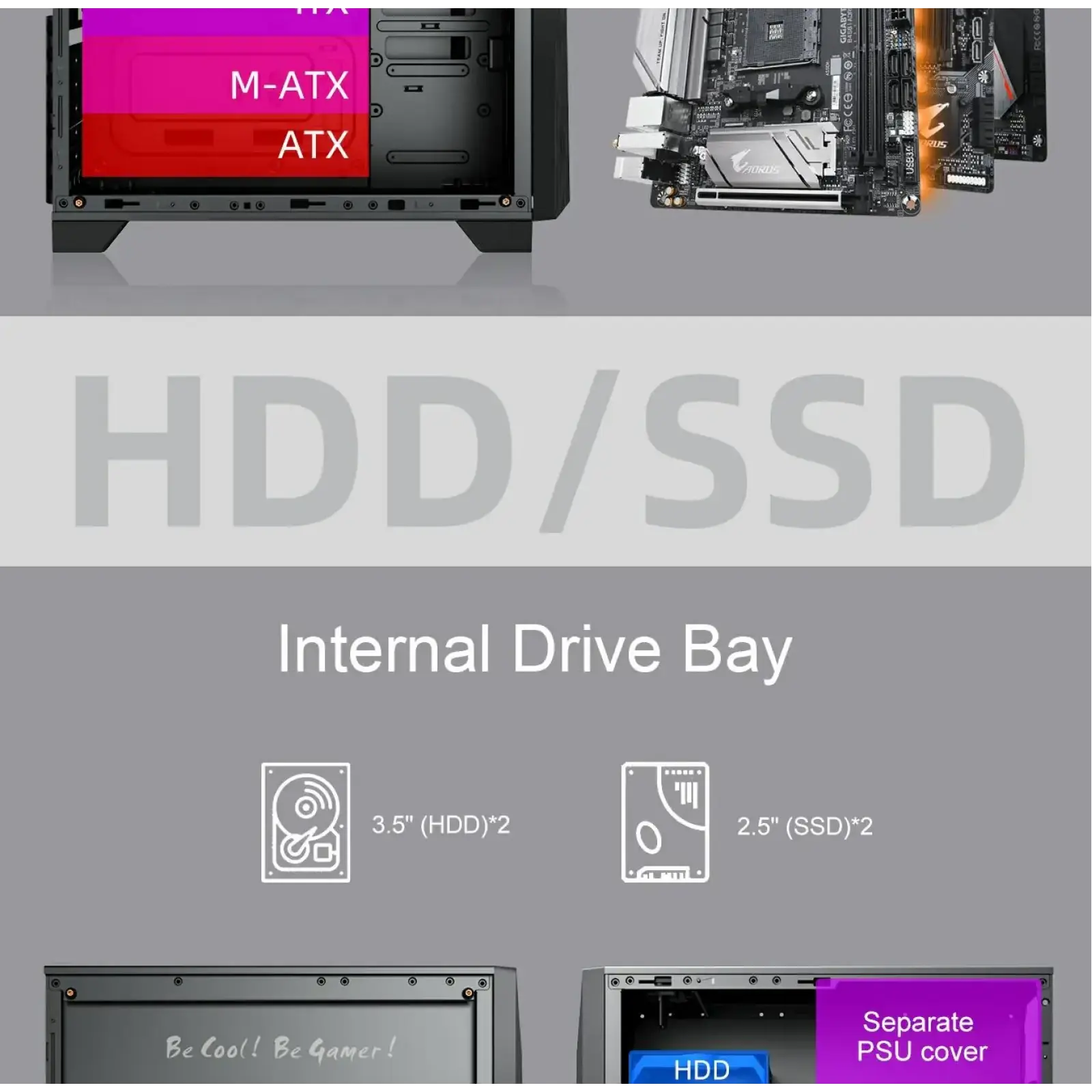 Корпус GAMEMAX ATX без блока живлення Nova N6 UA