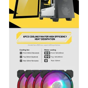 Корпус GAMEMAX MICRO ATX без блока живлення front panel with full mesh, V 1.62 PWM +ARGB Hub Aero Mini UA