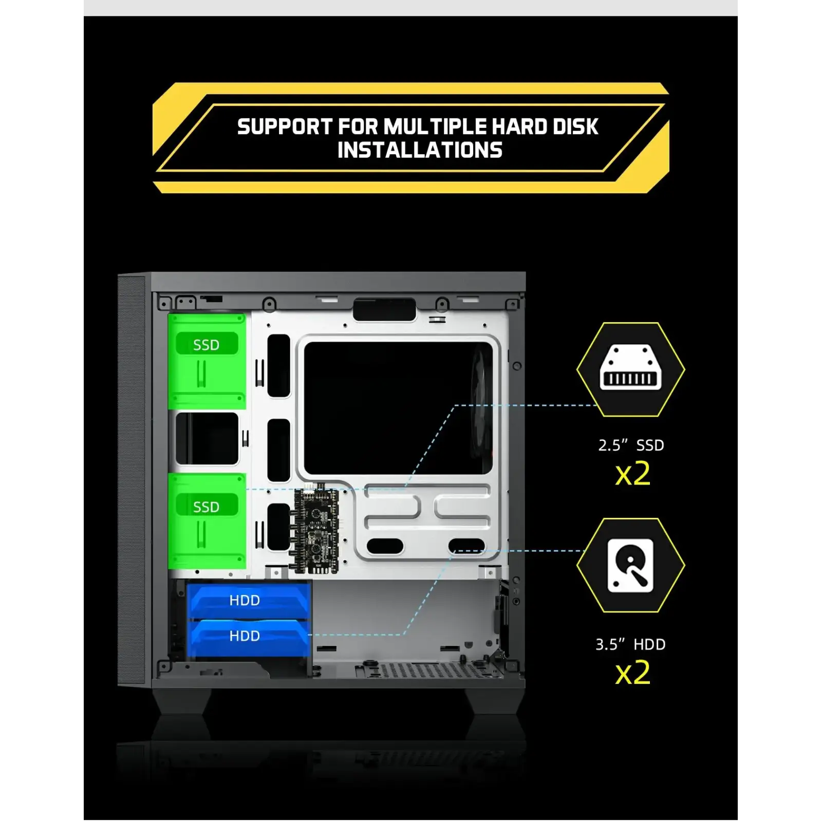 Корпус GAMEMAX MICRO ATX без блока живлення front panel with full mesh, V 1.62 PWM +ARGB Hub Aero Mini UA