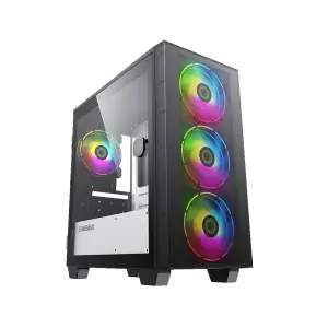 Корпус GAMEMAX MICRO ATX без блока живлення front panel with full mesh, V 1.62 PWM +ARGB Hub Aero Mini UA