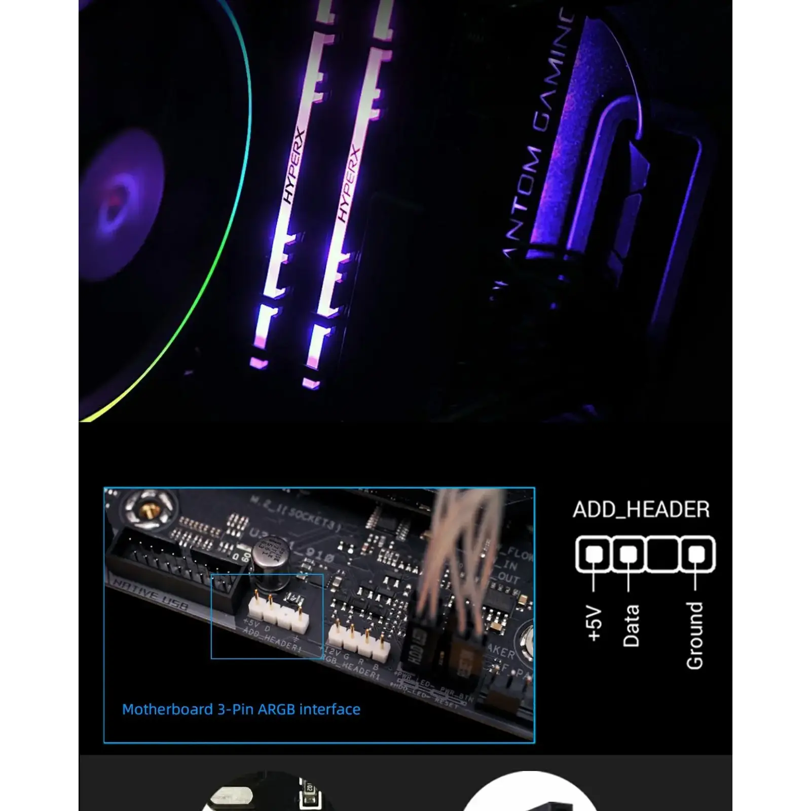 Корпус GAMEMAX MICRO ATX без блока живлення front panel with full mesh, V 1.62 PWM +ARGB Hub Aero Mini UA