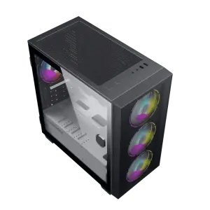 Корпус GAMEMAX MICRO ATX без блока живлення front panel with full mesh, V 1.62 PWM +ARGB Hub Aero Mini UA