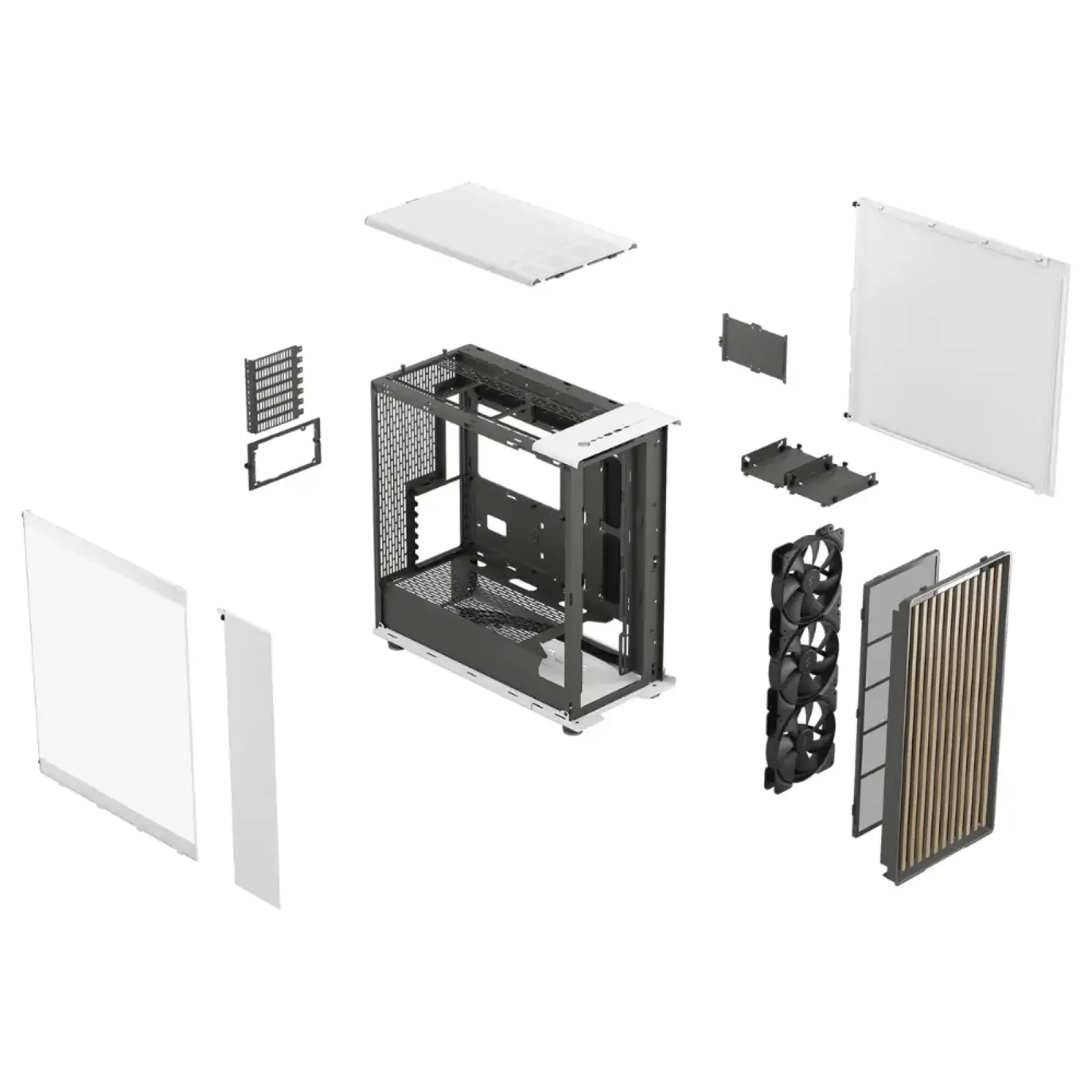 Корпус Fractal Design North XL Chalk White TG Clear Без БЖ (FD-C-NOR1X-04) UA