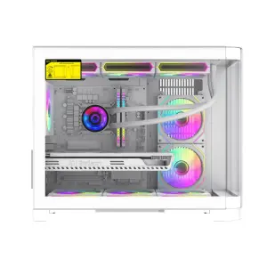 Корпус GAMEMAX Mid Tower M-ATX без блока живлення , загарт оване склоM-ATX,ITX, Tempered Glass,USB3.0x1,USB2. HYPE-M White UA