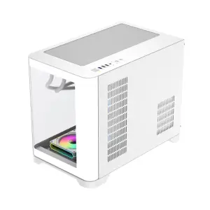 Корпус GAMEMAX Mid Tower M-ATX без блока живлення , загарт оване склоM-ATX,ITX, Tempered Glass,USB3.0x1,USB2. HYPE-M White UA