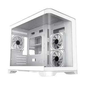 Корпус GAMEMAX Mid Tower M-ATX без блока живлення , загарт оване склоM-ATX,ITX, Tempered Glass,USB3.0x1,USB2. HYPE-M White UA