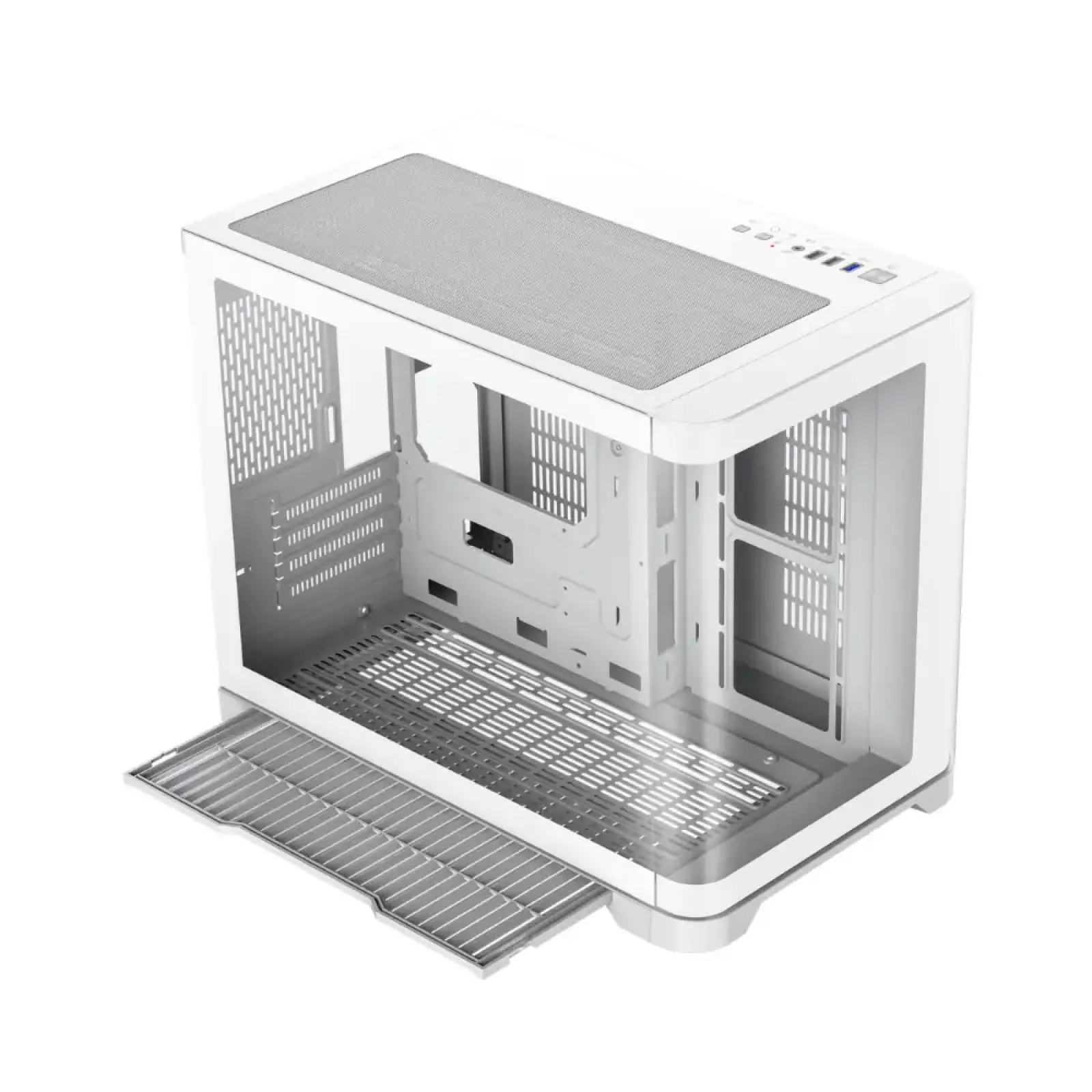 Корпус GAMEMAX Mid Tower M-ATX без блока живлення , загарт оване склоM-ATX,ITX, Tempered Glass,USB3.0x1,USB2. HYPE-M White UA