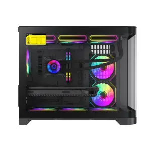 Корпус GAMEMAX Mid Tower M-ATX без блока живлення , загарт оварне склоM-ATX,ITX, Tempered Glass,USB3.0x1,USB2 HYPE-M Black UA