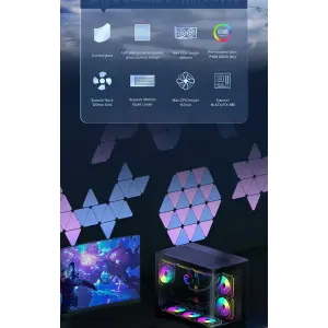 Корпус GAMEMAX Mid Tower M-ATX без блока живлення , загарт оварне склоM-ATX,ITX, Tempered Glass,USB3.0x1,USB2 HYPE-M Black UA