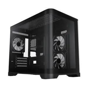 Корпус GAMEMAX Mid Tower M-ATX без блока живлення , загарт оварне склоM-ATX,ITX, Tempered Glass,USB3.0x1,USB2 HYPE-M Black UA