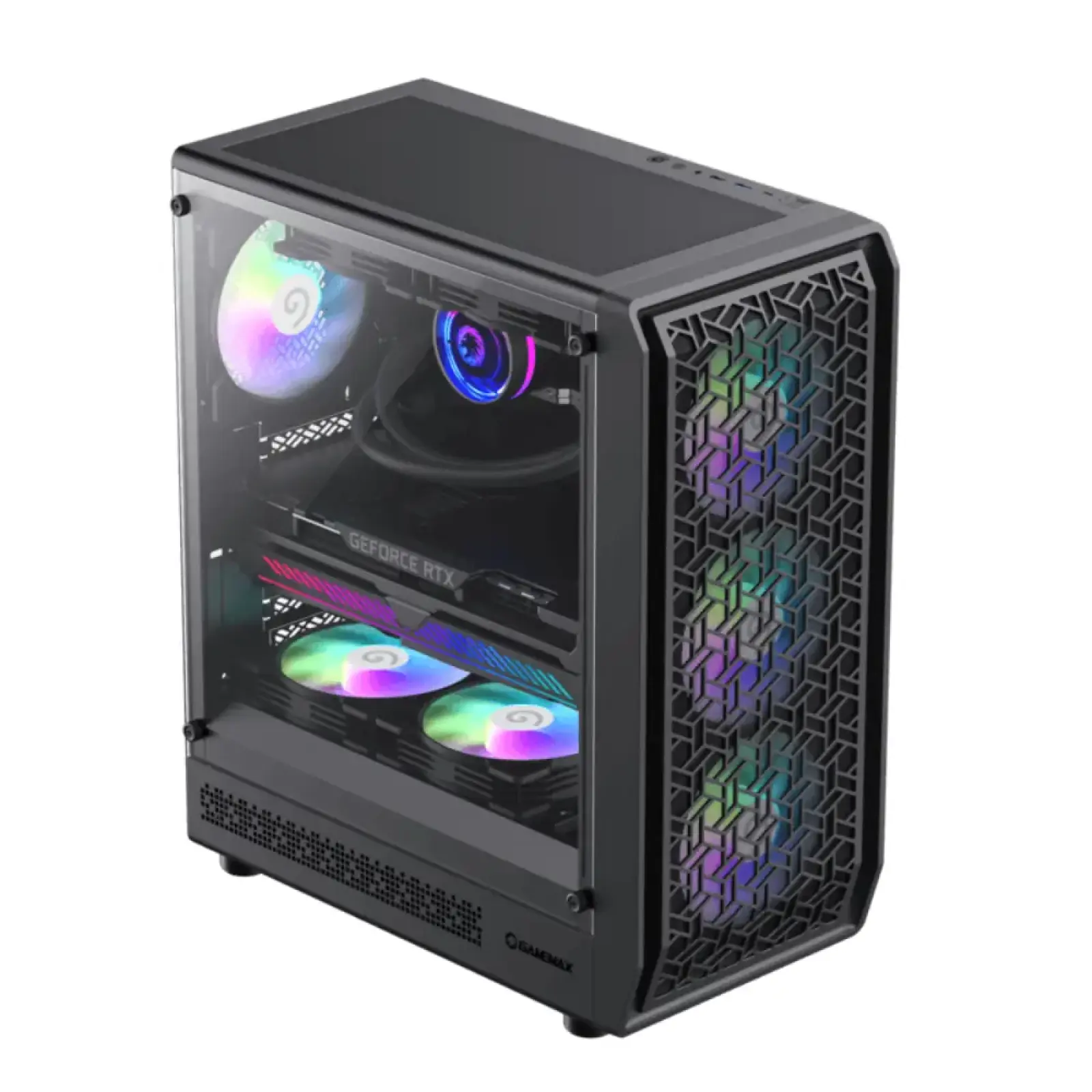 Корпус GAMEMAX Tower E-ATX без блока живлення , загартован е склоEATX(280mm Max.),ATX,M-ATX,ITX Forge AB UA