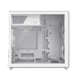 Корпус GAMEMAX Micro ATX без блока живлення, білий, загарт товане скло, Mini Tower, M-ATX(200mm), Mini ITX F36 WH UA