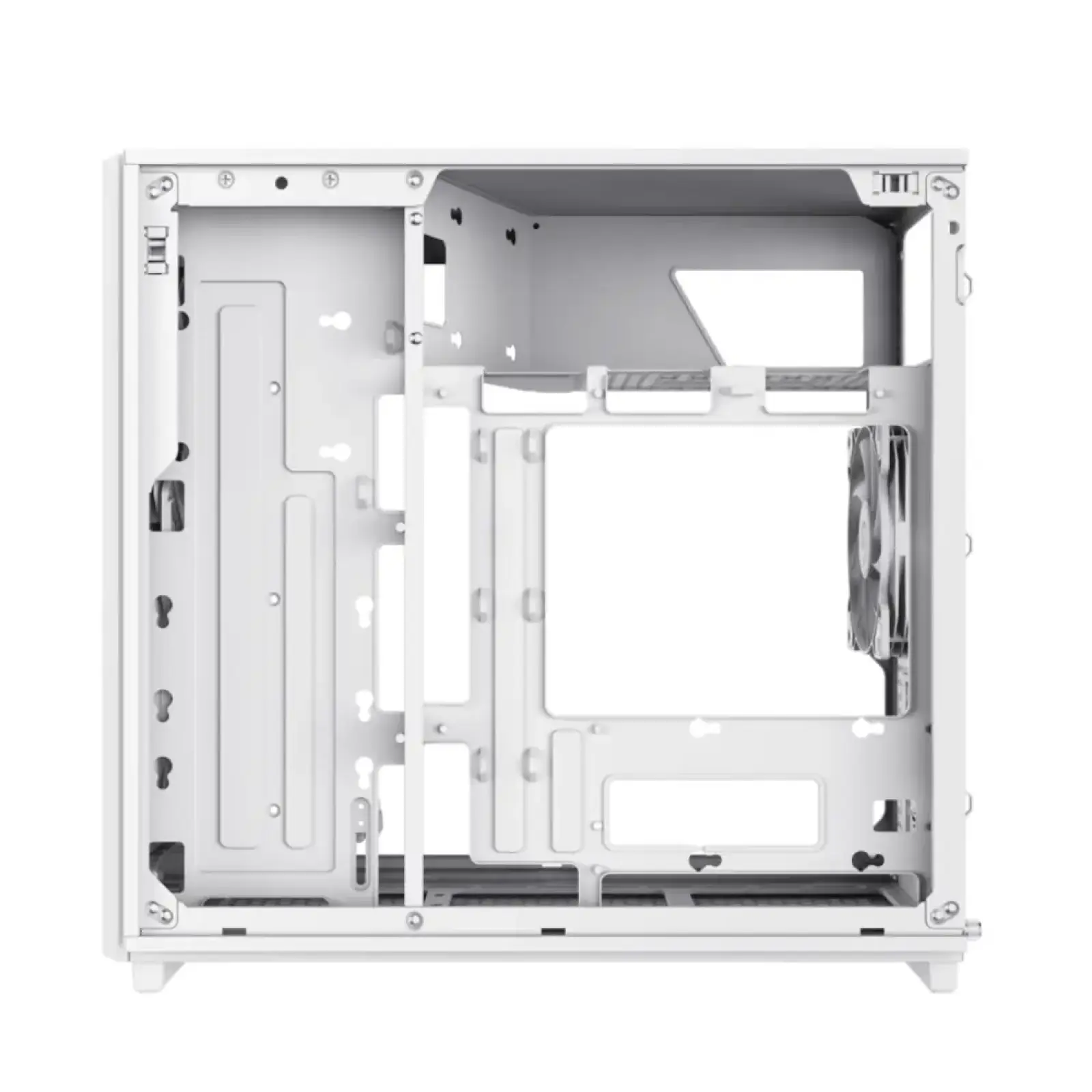 Корпус GAMEMAX Micro ATX без блока живлення, білий, загарт товане скло, Mini Tower, M-ATX(200mm), Mini ITX F36 WH UA