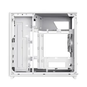 Корпус GAMEMAX Micro ATX без блока живлення, білий, загарт товане скло, Mini Tower, M-ATX(200mm), Mini ITX F36 WH UA