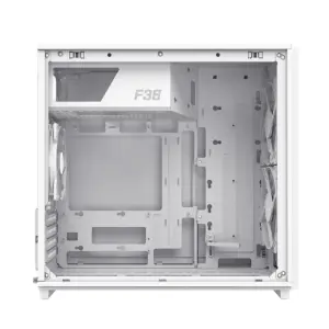 Корпус GAMEMAX Micro ATX без блока живлення, білий, загарт товане скло, Mini Tower, M-ATX(200mm), Mini ITX F36 WH UA