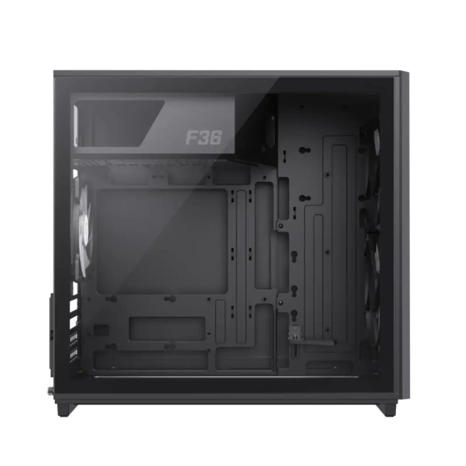 Корпус GAMEMAX Micro ATX без блока живлення, чорний, загар товане скло, Mini Tower, M-ATX(200mm), Mini ITX F36 BK UA