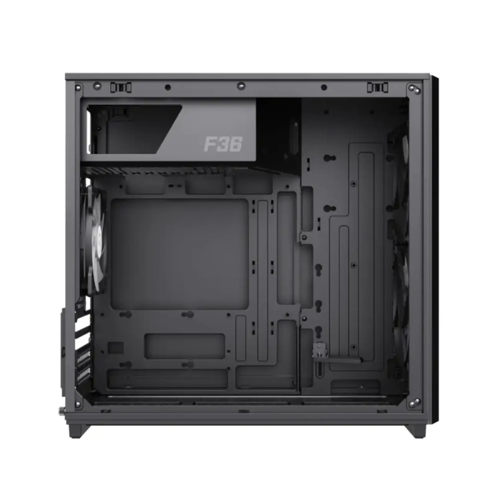 Корпус GAMEMAX Micro ATX без блока живлення, чорний, загар товане скло, Mini Tower, M-ATX(200mm), Mini ITX F36 BK UA