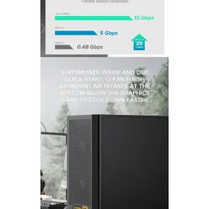 Корпус GAMEMAX Micro ATX без блока живлення, чорний, Mini Tower , M-ATX(200mm), Mini ITX F36 Dark UA