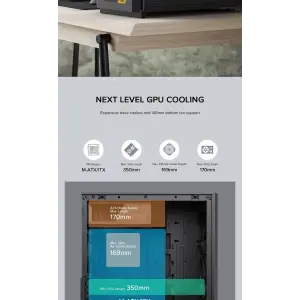 Корпус GAMEMAX Micro ATX без блока живлення, чорний, Mini Tower , M-ATX(200mm), Mini ITX F36 Dark UA