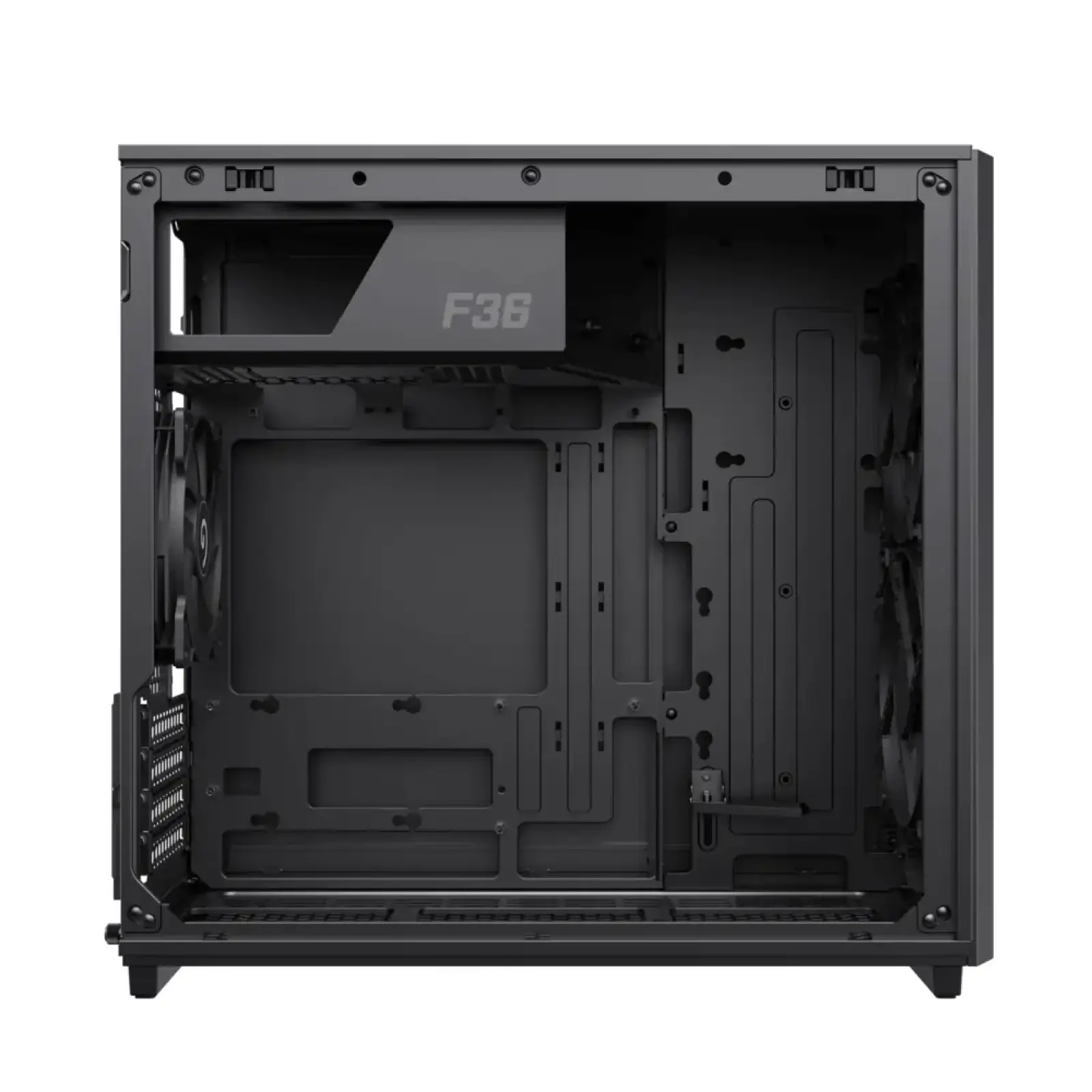 Корпус GAMEMAX Micro ATX без блока живлення, чорний, Mini Tower , M-ATX(200mm), Mini ITX F36 Dark UA