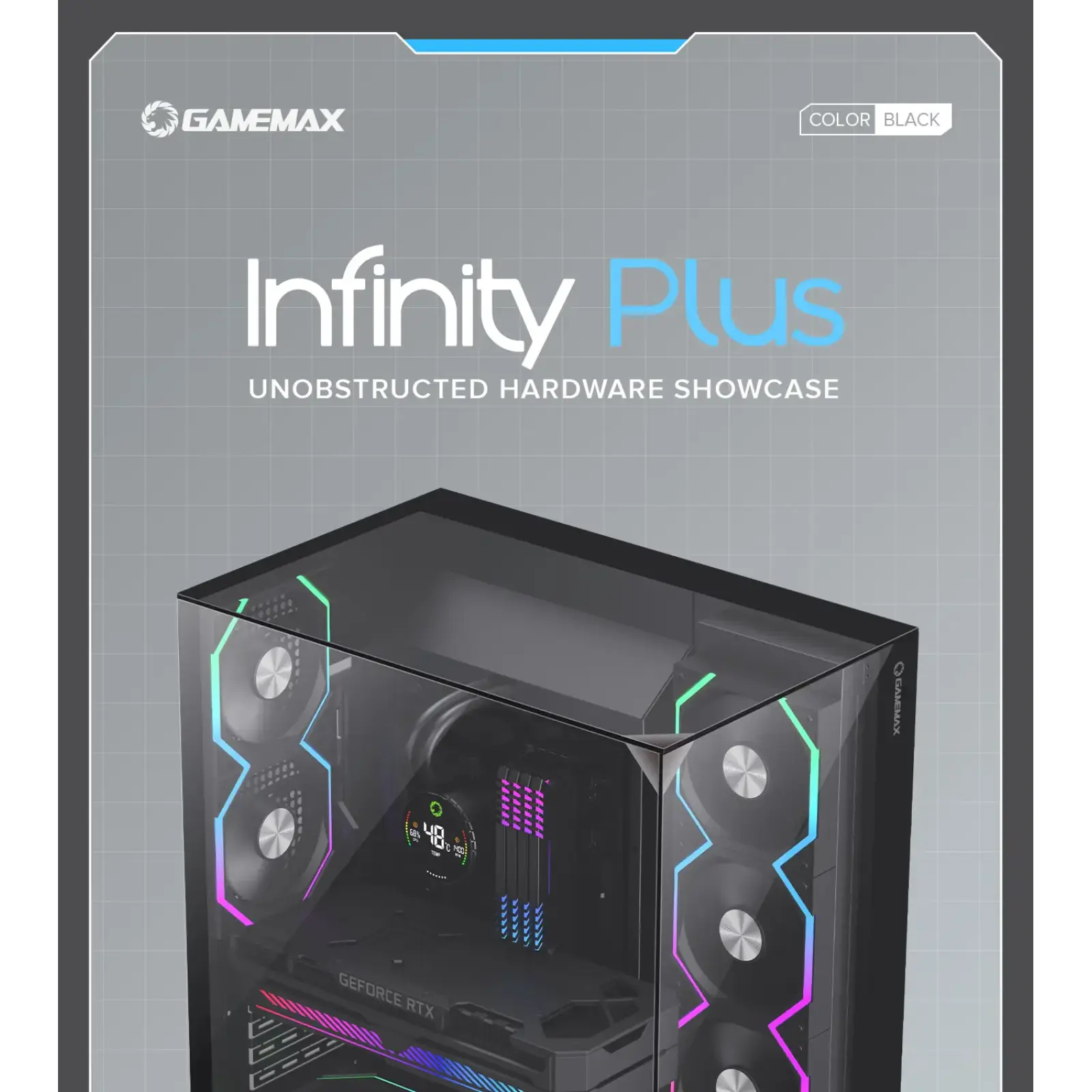 Корпус Gamemax Infinity Plus BK б/БП UA