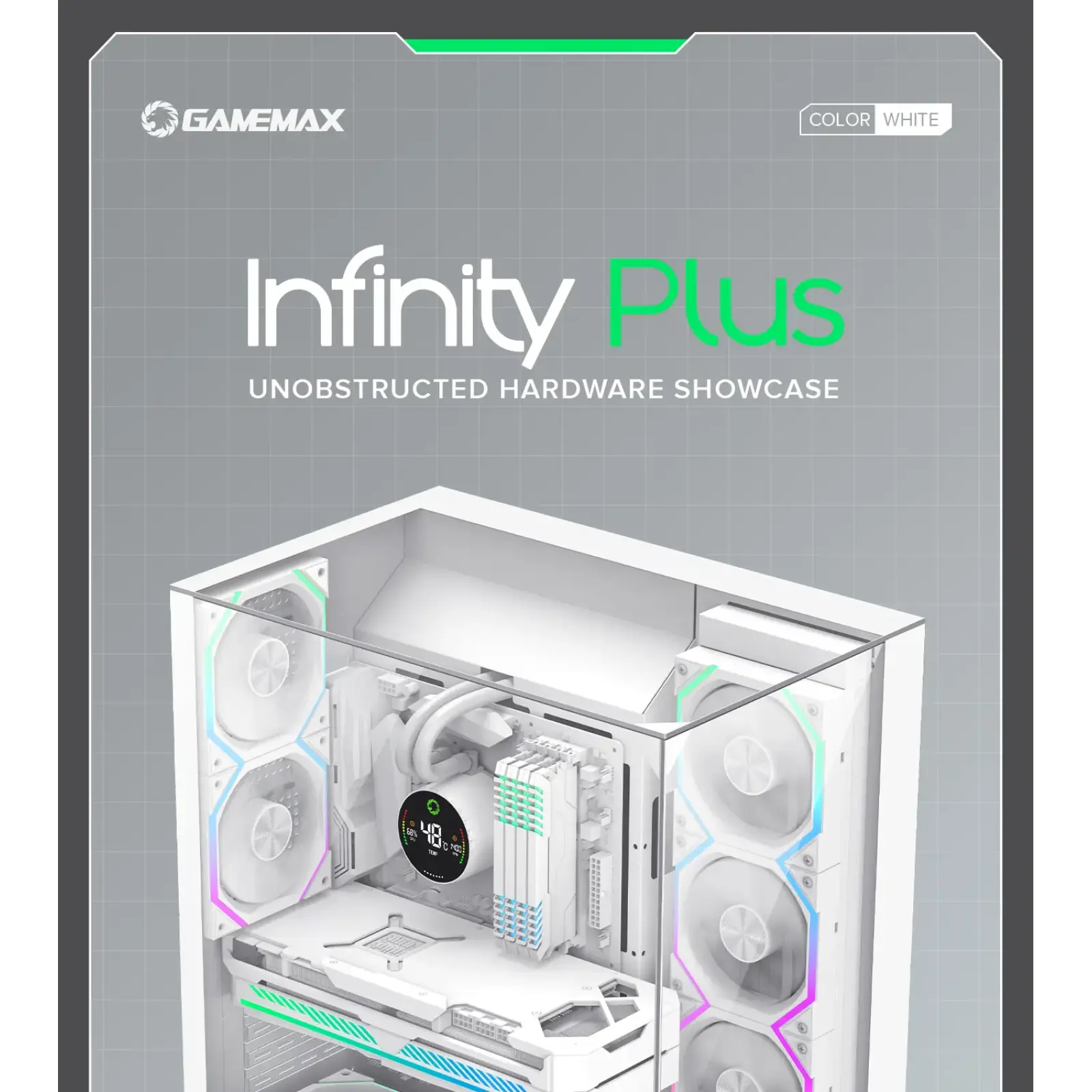 Корпус Gamemax Infinity Plus WH б/БП UA