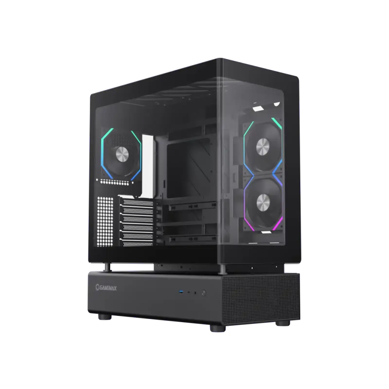 Корпус GAMEMAX Midi ATX без блока живлення,ATX, M-ATX,ITX,Support BTF,Tempered Glass,Mesh,USB N80 BK UA