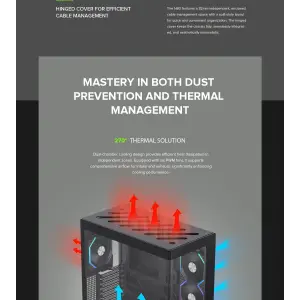 Корпус GAMEMAX Midi ATX без блока живлення,ATX, M-ATX,ITX,Support BTF,Tempered Glass,Mesh,USB N80 BK UA