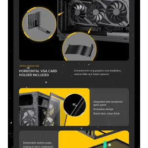 Корпус GAMEMAX комп'ютерний Midi ATX без блока живлення X,M-ATX,ITX. (Support BTF),Tempered Glass,Mesh,USB F46 BK UA