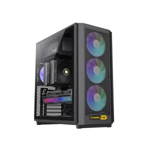 Корпус GAMEMAX комп'ютерний Midi ATX без блока живлення X,M-ATX,ITX. (Support BTF),Tempered Glass,Mesh,USB F46 BK UA