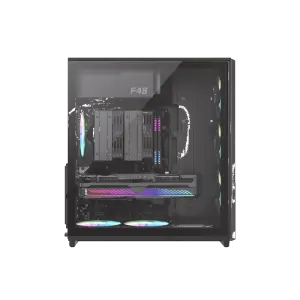 Корпус GAMEMAX комп'ютерний Midi ATX без блока живлення X,M-ATX,ITX. (Support BTF),Tempered Glass,Mesh,USB F46 BK UA