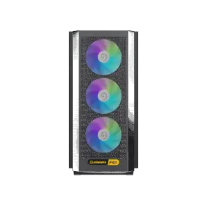 Корпус GAMEMAX комп'ютерний Midi ATX без блока живлення X,M-ATX,ITX. (Support BTF),Tempered Glass,Mesh,USB F46 BK UA