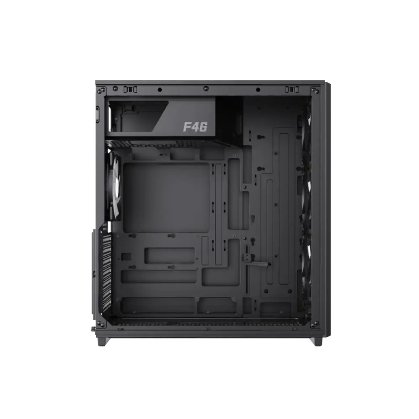 Корпус GAMEMAX комп'ютерний Midi ATX без блока живлення X,M-ATX,ITX. (Support BTF),Tempered Glass,Mesh,USB F46 BK UA