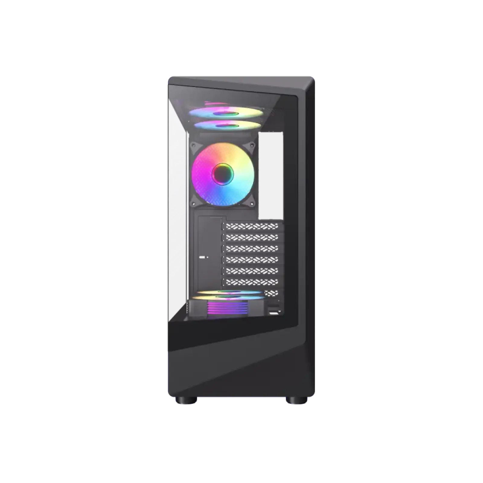 Корпус GAMEMAX комп'ютерний Midi ATX без блока живлення ATX, M-ATX, ITX, Tempered Glass, COC Turbo Fan Vista COC AB UA