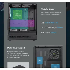 Корпус GameMax Vista COC AB Без БЖ UA