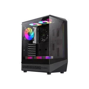 Корпус GAMEMAX комп'ютерний Midi ATX без блока живлення ATX, M-ATX, ITX, Tempered Glass, COC Turbo Fan Vista COC AB UA